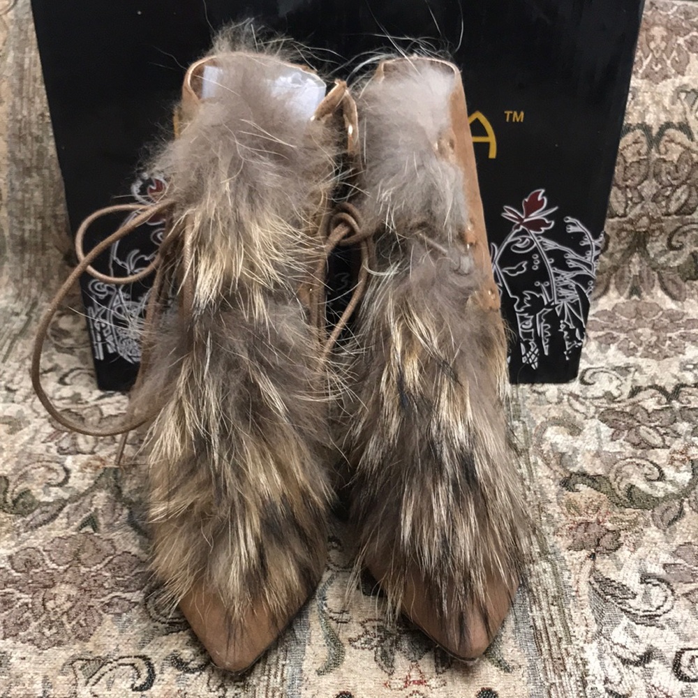 Size 8 Tan Xaya-2 Booties by Liliana